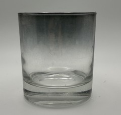 One MCM Silver Platinum Ombre Fade 3.25 inch rocks or whiskey glass.