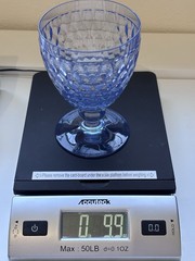 Villeroy & Boch Boston Blue Water Goblets Crystal Glasses 5″ Stemmed Wine