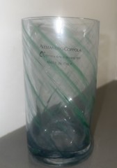 1 NEW-Arte Di Murano green swirls Tumblers by Alessandro Coppola 16oz