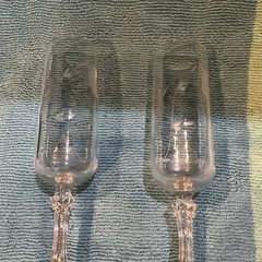 Princess House Bordeaux Fluted Champagne Two Glasses. See Pictures.
