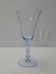 (4) Cambridge Glass 3130 MOONLIGHT BLUE Champagne goblet Wine Glasses 7-5/8″