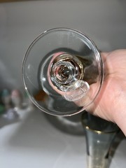 Vtg 2 Design d’Autore Italian Flutes Blue Gold Iridescent Glass Original Sticker