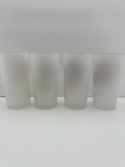 Vtg Drinking Glasses Set Hillbilly Square Dancers Frosted Federal High Ball