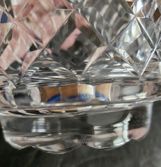 Waterford Alana Crystal 10” Cylinder Diamond Cut Vase with Star Cut Base READ