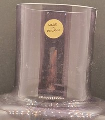 KROSNO POLAND BUBBLE UP BEDSIDE CARAFE SERVER RARE in Amethyst PURPLE Glass