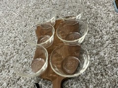 Fire King Cocktail Dessert Parfait Glasses, Vintage, Clear, 6 -Inch, Set of 6