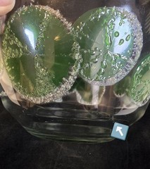 MCM Fred Press Sugared Lime Clear Glass 10″ Bowl RARE!!! Signed *See Details*