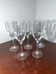 Vintage Orrefors Sweden Optica Crystal Wine Glass Clear Champagne 7.25” 1 Pc