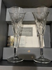 3 Sets of The Waterford Millennium Collection Champagne Flutes with Boxes