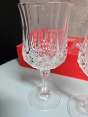 Cristal D’arques Longchamp 6cl Cordial Glasses 24% Lead Crystal Set of 6 w/ Box