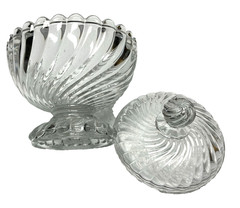 Vintage Candy Box Crystal From BACCARAT Bamboo Stamped