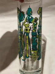 Tikiland Trading Co Tiki Tony Tall Highball Glasses Set of 4 Cocktail Tumblers