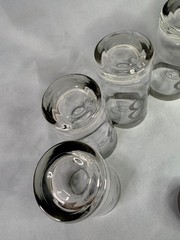 Platinum Rim Highball Glasses Monogram B Glastonbury-Lotus, Dorothy Thorpe Style