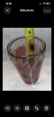 Vintage MCM Cerve Italy Pink Geometric 14 oz Highball Atomic Glass Tumbler-EUC