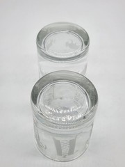 Pair of Etched Old Fashioned Rocks Glasses Low Ball Barware Southwest Designs