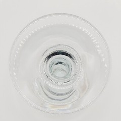 Clear Wine Glass with Gold Rim & Encrusted Details 6.5” 8oz