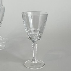 W.M. Dalton Cherbourg French Crystal 2 Parfait And 4 Cordial Elegant Clear