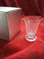 FLAWLESS Exquisite DAUM France Crystal Circle Design CORDIAL LIQUEUR SHOT GLASS