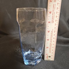 Libbey CHIVALRY BLUE Heavy Textured 16 OZ Drinking Glass Cooler Tumbler
