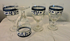 PFALTZGRAFF ORLEANS 16 OZ SET OF 4 ICED TEA WATER DRINKING STEM GLASSES GOBLETS