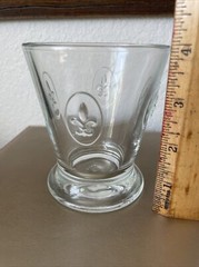 La Rochere France Fleur De Lis (Lys) Double Old Fashioned Rocks Glasses Set of 2