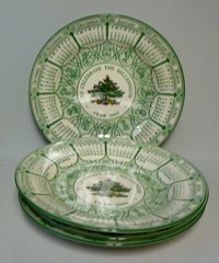Spode CHRISTMAS TREE 2000 Millennium Annual Calendar Dinner Plates SETS OF FOUR