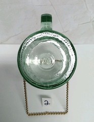 6 Vtg Anchor Hocking Green Tankard Beer Mug Glasses Line Lites Ribbed