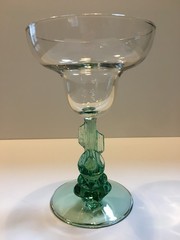 2 Vitg Luminac Margarita Mexican Siesta Man Sombrero Saguaro Cactus Stem Glasses