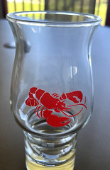 Red Lobster Collectible Hurricane Drinking Glass 6 3/4″ Tall, Set of 2