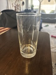 Vintage Atomic Starburst Etched Highball Glass