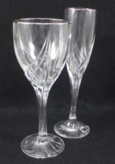 Lenox Crystal Debut Set Champagne Flute and Water Goblet
