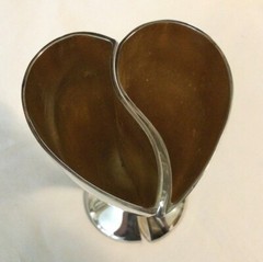 LENOX Heart Champagne Goblets Glasses Kirk Stieff Promises 2 Silverplate Wedding
