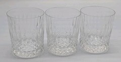 Galway Crystal Glasses Lot of 3 Ireland Double Old Fashioned Whiskey