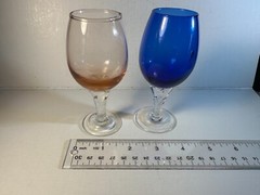 Glassware set of 2 Small Aperitif Cordial Sherry Drink Glasses 4.0 inches tall.