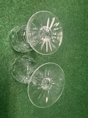 MADE IN EDINBURGH SCOTLAND WINE GOBLETS STEM GLASS CORDIAL 4 3/4″ H X 2 5/8″ W