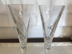 Waterford Believe toasting Crystal Champagne Flutes 11 inches tall