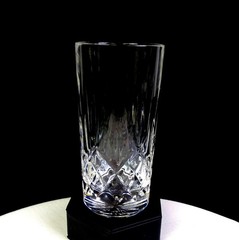 Brilliant Cut Irish Crystal Criss Cross 2 Weghted Base 5 3/4″ Highball Glasses