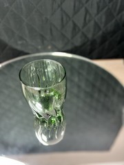 Set Of 4 Fern Green Vtg Anchor Hocking Central Park Starfire Rocks Glasses