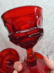 Set Of 4 Fostoria HFM Argus Ruby Red 5” Dessert Glasses – Pristine