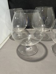 Set Of Crystal Brandy Glasses Large 6” Brandy Snifter Glass Goblets Elegant