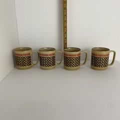 Nice Set of 4 Vintage Nestle Hot Cocoa Coffee Mug Cup Japan Rich N Creamy.
