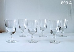 Set 6 Bohemian Handmade Crystal Czech Republic Wineware Glasses 8.8 Fl Oz (12.7)