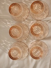 Jeanette Chantilly Pink Old Fashioned Style Glasses Set Of 6