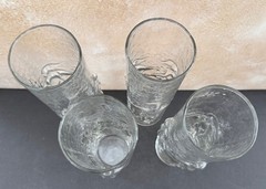 VINTAGE LIBBEY «LA FEMME DANCING NUDES» TALL ART DECO ICE TEA GLASSES FOUR (4)