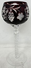 NACHTMANN Traube Deep Purple Tall Hock Wine 8 1/4” Germany Vintage Glass Goblet