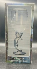 Vintage Pewter Stem Footed Moon Star Juice Glass