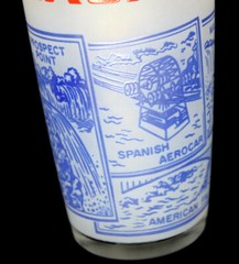 1950s Hazel-Atlas Frosted Niagara Falls Tumbler Drinking Glass