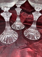 Vintage Mikasa “The Ritz” Crystal Wine Glasses 6.5in Discontinued Set of 3 EUC