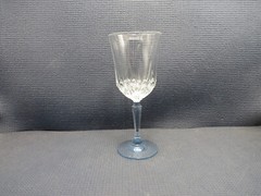 St George Crystal American Heritage Blue Pattern Water Goblet 8″T x 3 1/4″W