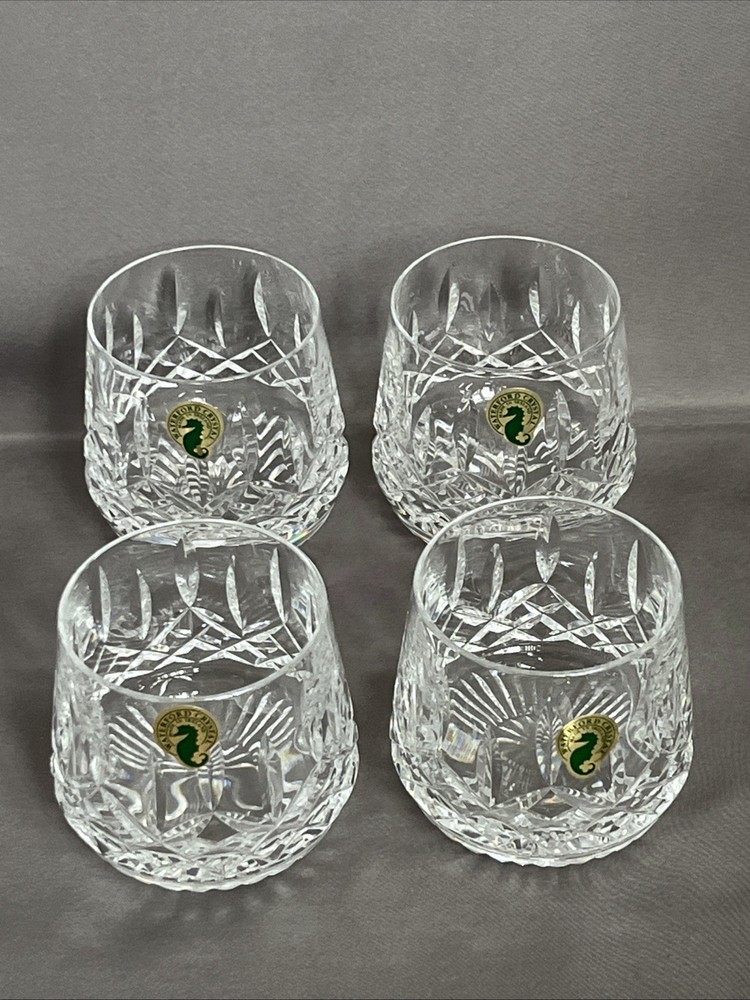 Waterford Crystal LISMORE Roly Poly Old Fashioned Whiskey Glass 9 oz – Set Of 4